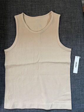 Ododos Women’s Ribbed Tank Top in Beige